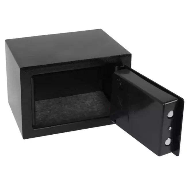 Ruhhy elektronische kluis met cijferslot en noodsleutel - compact zwart 23x17x17,5 cm