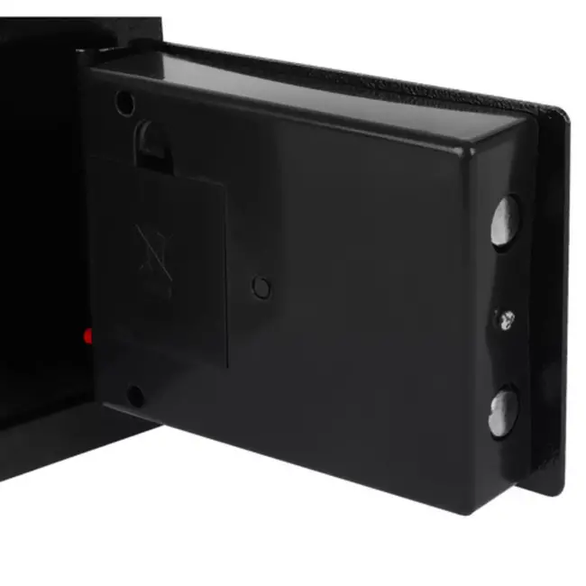 Ruhhy elektronische kluis met cijferslot en noodsleutel - compact zwart 23x17x17,5 cm