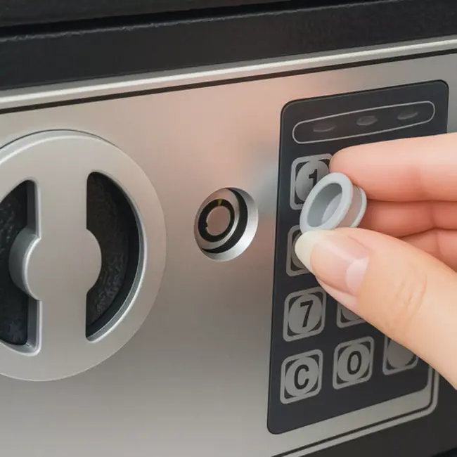 Ruhhy elektronische kluis met cijferslot en noodsleutel - compact zwart 23x17x17,5 cm