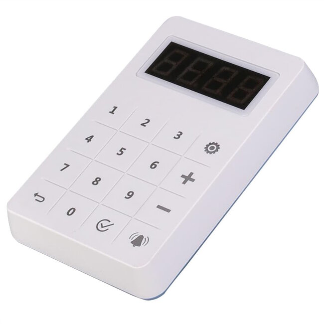 Retekess Oproepsysteem-toetsenpaneel - kunststof - stil, 4 oproepmodi - draadloos bereik 300 m - zwart - horeca en zorg