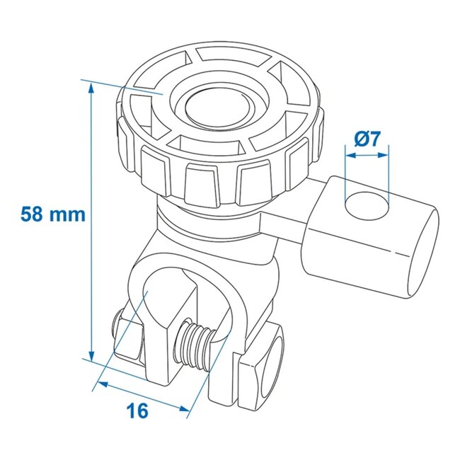ProPlus Accupoolklem met stroomonderbreker - Ø 17,5 mm - anti-diefstal - 6V-24V