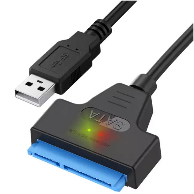 Izoxis USB naar SATA 3.0 adapter – SSD/HDD aansluiting – plug & play, 5 Gbps