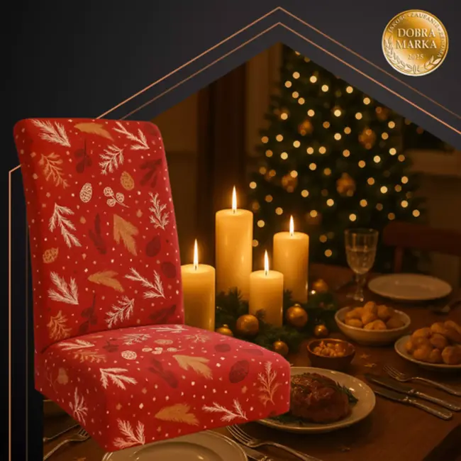 Ruhhy stoelhoezen rood 6 stuks – elastisch en wasbaar