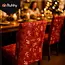 Ruhhy stoelhoezen rood 6 stuks – elastisch en wasbaar