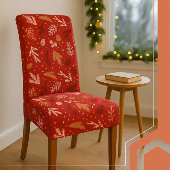 Ruhhy stoelhoezen rood 6 stuks – elastisch en wasbaar