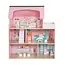 Kruzzel houten poppenhuis – 3 verdiepingen met meubels, LED-verlichting en accessoires