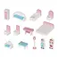 Kruzzel houten poppenhuis – 3 verdiepingen met meubels, LED-verlichting en accessoires