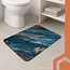 Ruhhy badmat 60x40 cm – marmerlook, absorberend, antislip