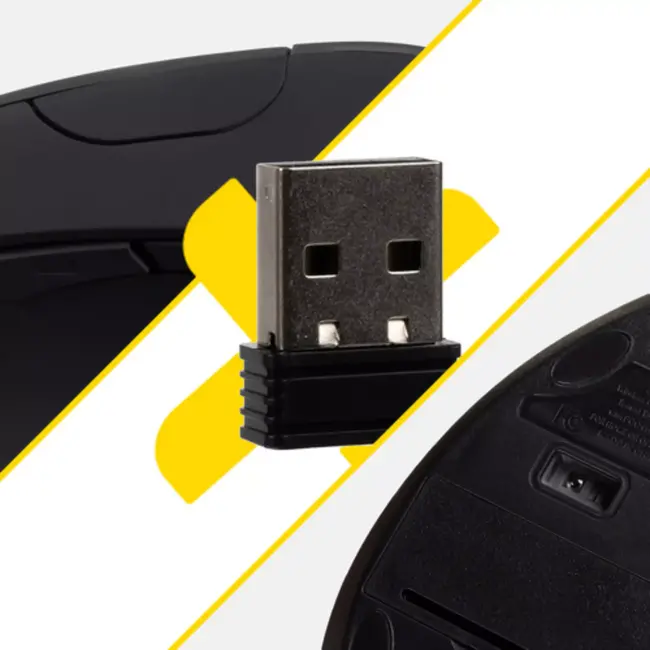 Izoxis draadloze verticale muis – ergonomisch en comfortabel – met USB-ontvanger