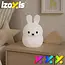 Izoxis RGB nachtlamp konijn – met afstandsbediening – siliconen lamp met kleuren - met USB-oplader