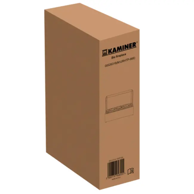 Kaminer bio-ethanol haard 45x29 cm – modern en sfeervol – compact met 3 branders