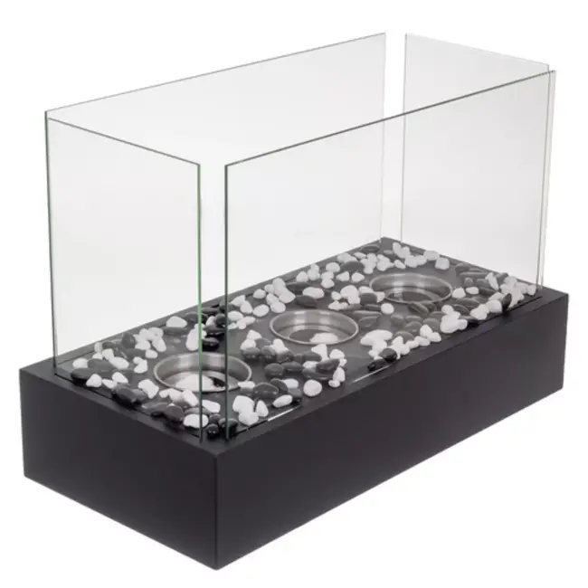 Kaminer bio-ethanol haard 45x29 cm – modern en sfeervol – compact met 3 branders