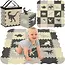Kruzzel foam puzzelmat 35 stuks – dinosaurus speelmat – baby kruipmat 3,25 m²