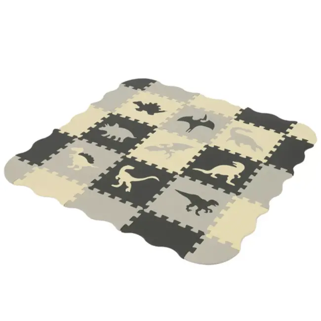 Kruzzel foam puzzelmat 35 stuks – dinosaurus speelmat – baby kruipmat 3,25 m²