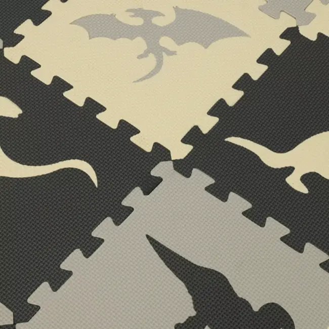 Kruzzel foam puzzelmat 35 stuks – dinosaurus speelmat – baby kruipmat 3,25 m²