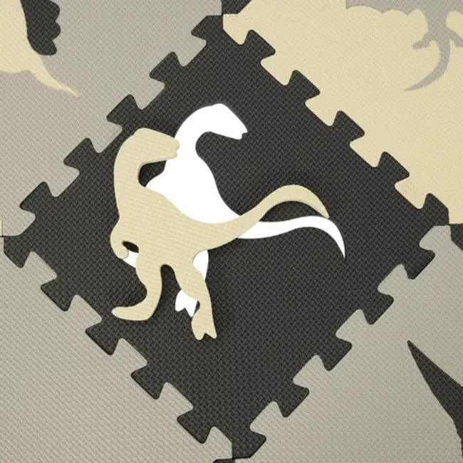 Kruzzel foam puzzelmat 35 stuks – dinosaurus speelmat – baby kruipmat 3,25 m²