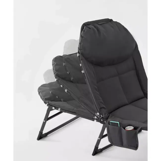 Trizand opvouwbaar veldbed met matras – verstelbare rugleuning, draagvermogen 150 kg, voor camping of thuis