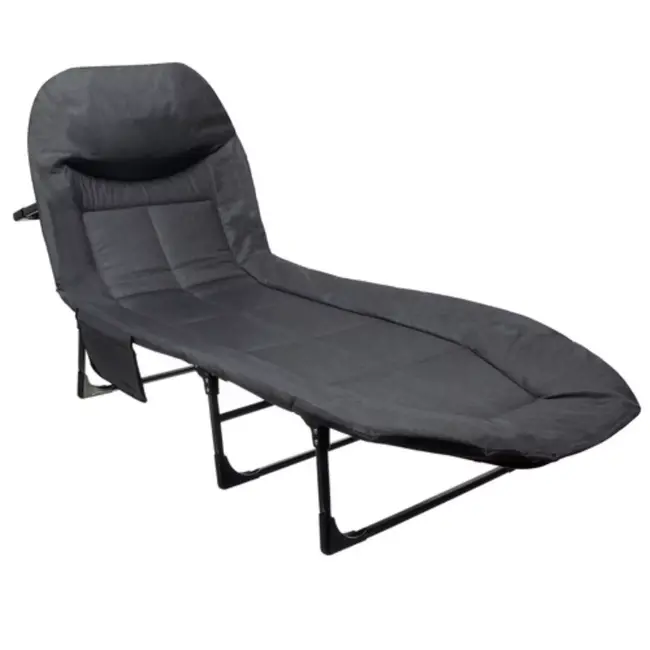 Trizand opvouwbaar veldbed met matras – verstelbare rugleuning, draagvermogen 150 kg, voor camping of thuis