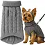 Purlov hondentrui grijs maat M – warme gebreide kleding
