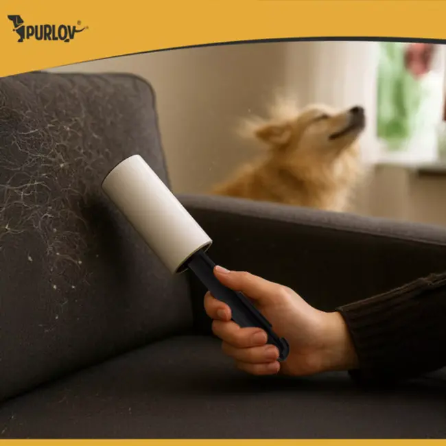 Purlov kledingroller set voor huisdierenharen – met 15 navullingen en handvat