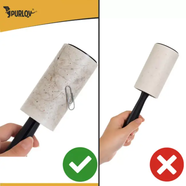 Purlov kledingroller set voor huisdierenharen – met 15 navullingen en handvat