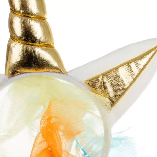 Purlov unicorn / eenhoornkostuum 3‑delig – jurk, vleugels en haarband