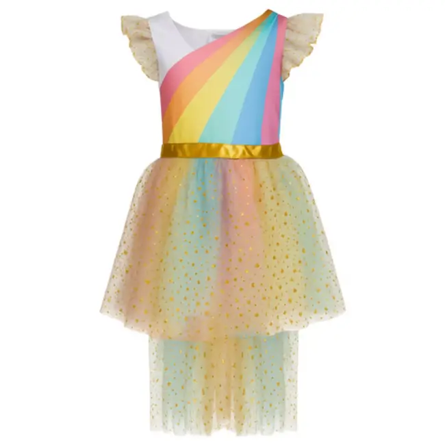 Kruzzel Unicorn eenhoornkostuum 110‑116 cm – jurk, vleugels & haarband