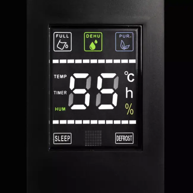 Ruhhy luchtontvochtiger 2‑in‑1 met UV TiO₂ en hygrostaat 650 ml/dag – stil & krachtig