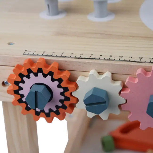 Kruzzel speelgoedwerkbank voor kinderen – 3‑in‑1 met gereedschap