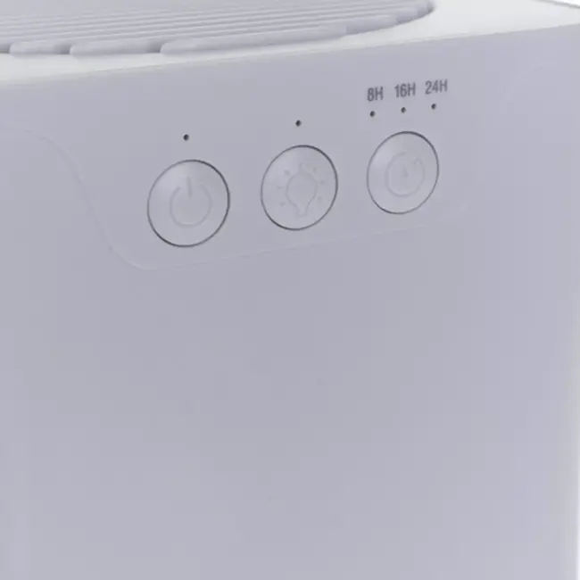 Ruhhy luchtontvochtiger wit – 380 ml/dag, 1,4 L tank met timer en LED‑licht