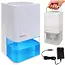 Ruhhy luchtontvochtiger wit – 380 ml/dag, 1,4 L tank met timer en LED‑licht