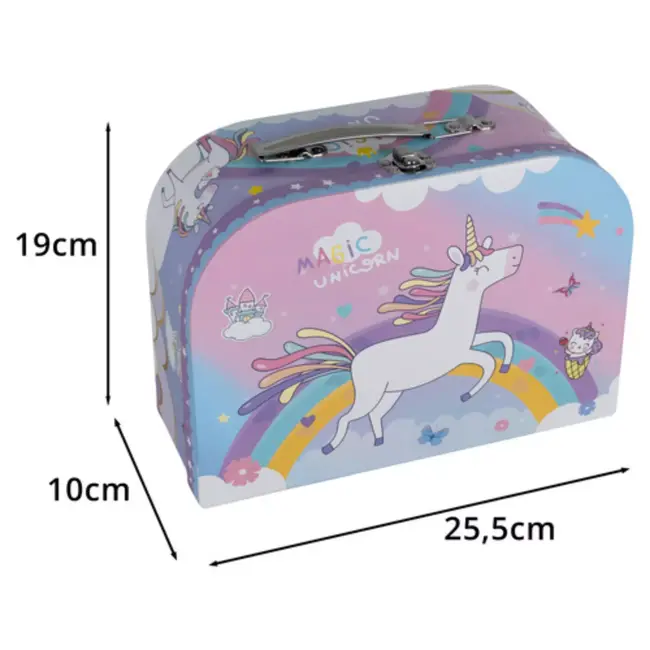 Kruzzel theeset in koffertje met eenhoorn – compleet en draagbaar – kleurrijk en stevig