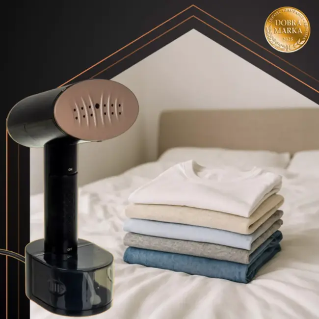 Ruhhy Kledingstomer handstomer - aluminium stoomplaat met tefloncoating - 28 × 11,5 × 13 cm - zwart - 2000 W, 3 stoomniveaus, voor thuis en reis