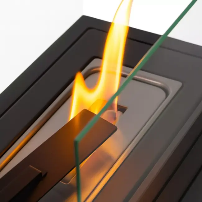 Kaminer bio-ethanol tafelhaard 35×18×16,5 cm – zwart, rookvrije – brandduur 60 min