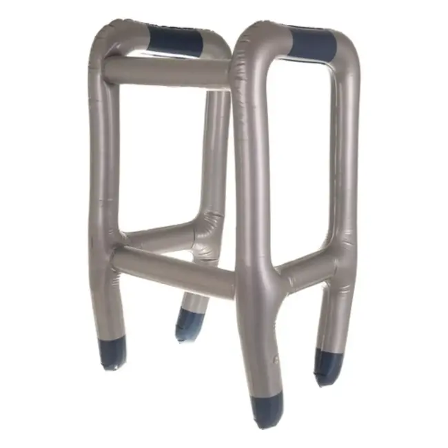 Ruhhy opblaasbare rollator met stok – ideaal voor Halloween & feestkostuums