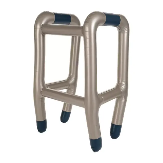 Ruhhy opblaasbare rollator met stok – ideaal voor Halloween & feestkostuums