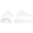 Maaleo geometrische set 10‑delig – compleet en compact – inclusief cirkel- en liniaalgereedschap