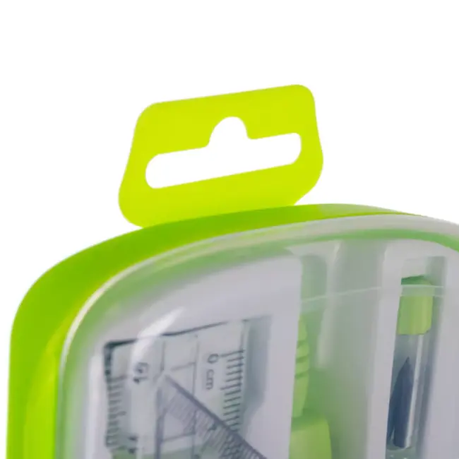 Maaleo geometrische set 10‑delig – compleet en compact – inclusief cirkel- en liniaalgereedschap