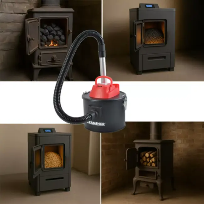 Kaminer ODK008 – Aszuiger – 10L – Compact – Hittebestendig – Dubbel filter