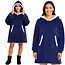Ruhhy XXL – Sweatshirt Deken – Navy – Fleece – Capuchon – Sherpa Voering