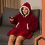 Ruhhy XXL – Oversized Dekentrui – Wijnrood – Zachte Sherpa Binnenkant – Met Capuchon en Zak – Voor Binnen en Buiten