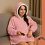 Ruhhy XXL – Oversized Dekentrui – Pastelroze – Fluweelzachte Polyester – Sherpa Binnenkant – Comfortabel en Unisex