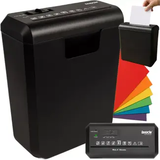 Izoxis Papierversnipperaar – 10L Capaciteit – 6 Vellen – Cross Cut Veiligheid – Voor Thuis en Kantoor