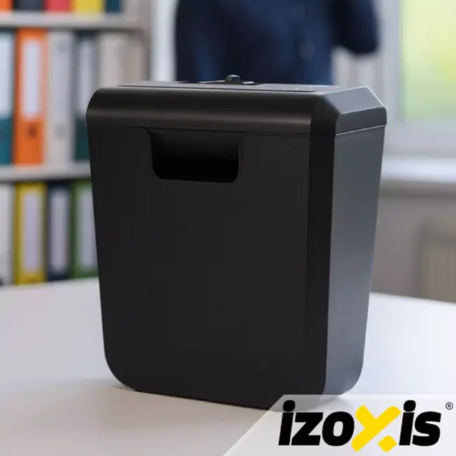 Izoxis Papierversnipperaar – 10L Capaciteit – 6 Vellen – Cross Cut Veiligheid – Voor Thuis en Kantoor