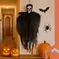 Ruhhy Zwart Skelet Halloween Decoratie – Hangend 90 cm – Met Kap en Losse Doeken – Griezelig Effect