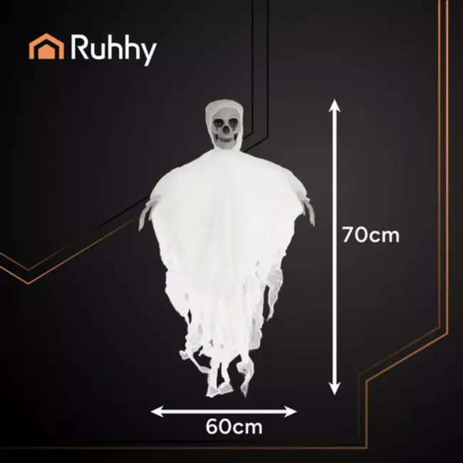 Ruhhy Halloween – Hangend Skelet – Wit – Realistisch – Lichtgewicht – Herbruikbaar
