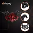 Ruhhy Demon Masker Halloween – Rood en Zwart – Kunststof Duivel Masker – Met Verstelbare Band en Hoorns