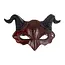Ruhhy Demon Masker Halloween – Rood en Zwart – Kunststof Duivel Masker – Met Verstelbare Band en Hoorns