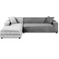 Ruhhy Hoekbankhoes – Donker‑grijs – Velours – 145‑185 cm