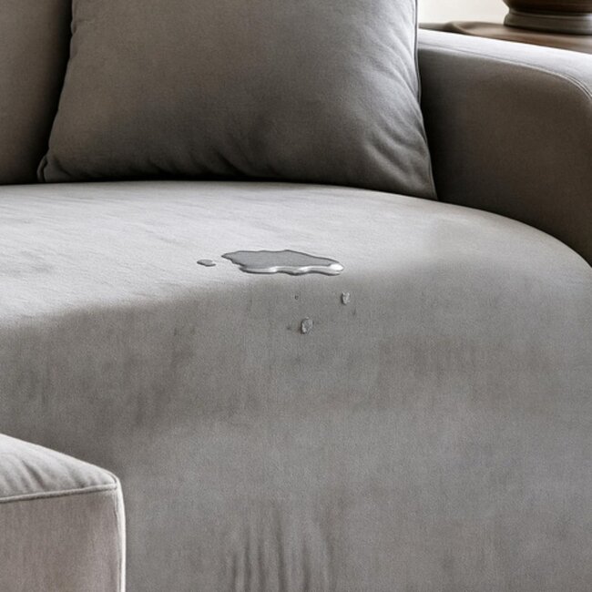 Ruhhy Sofa Hoes – Lichtgrijs – Stretch Velours – Inclusief Kussenhoes – 145-185 cm